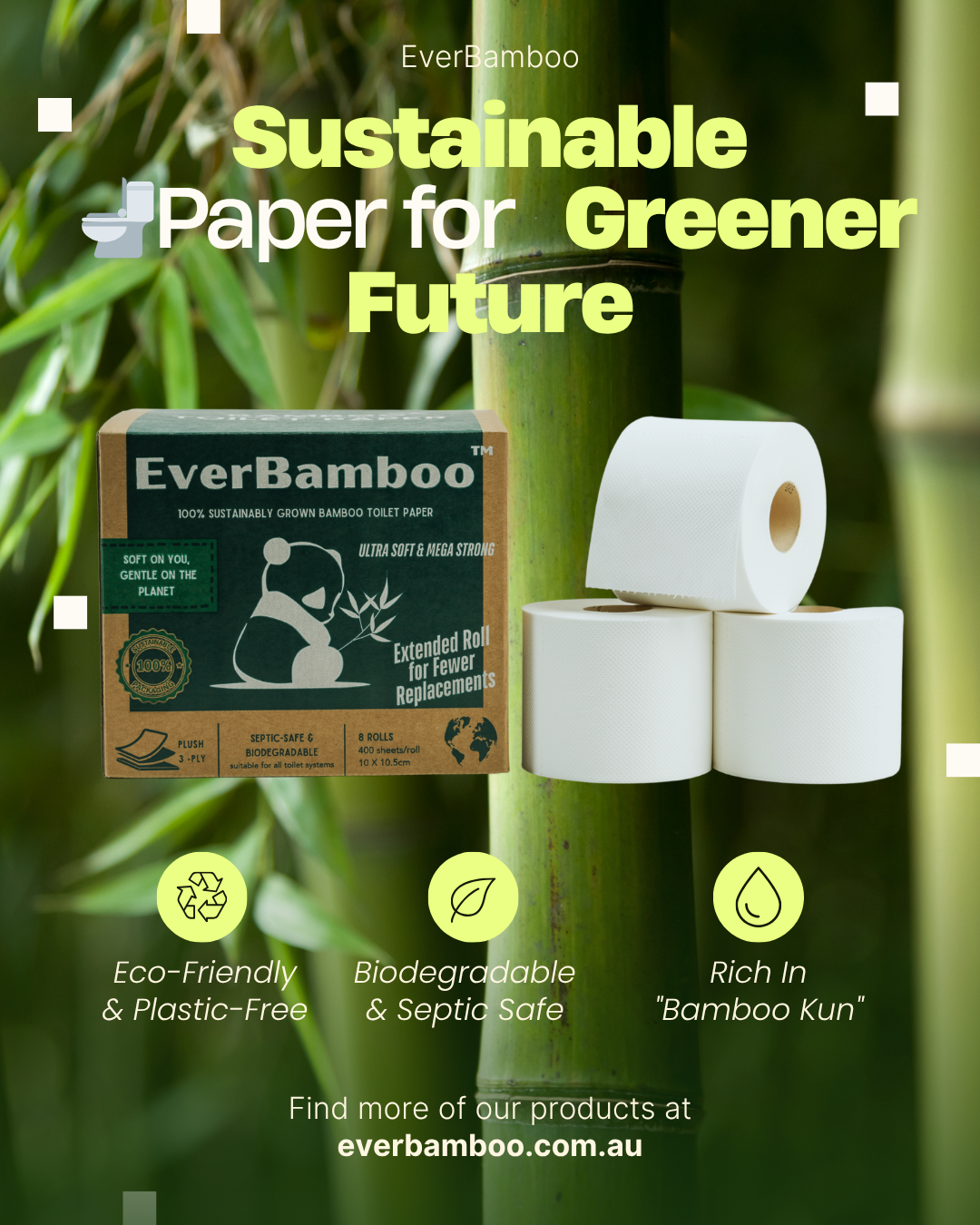100% Bamboo Toilet Paper